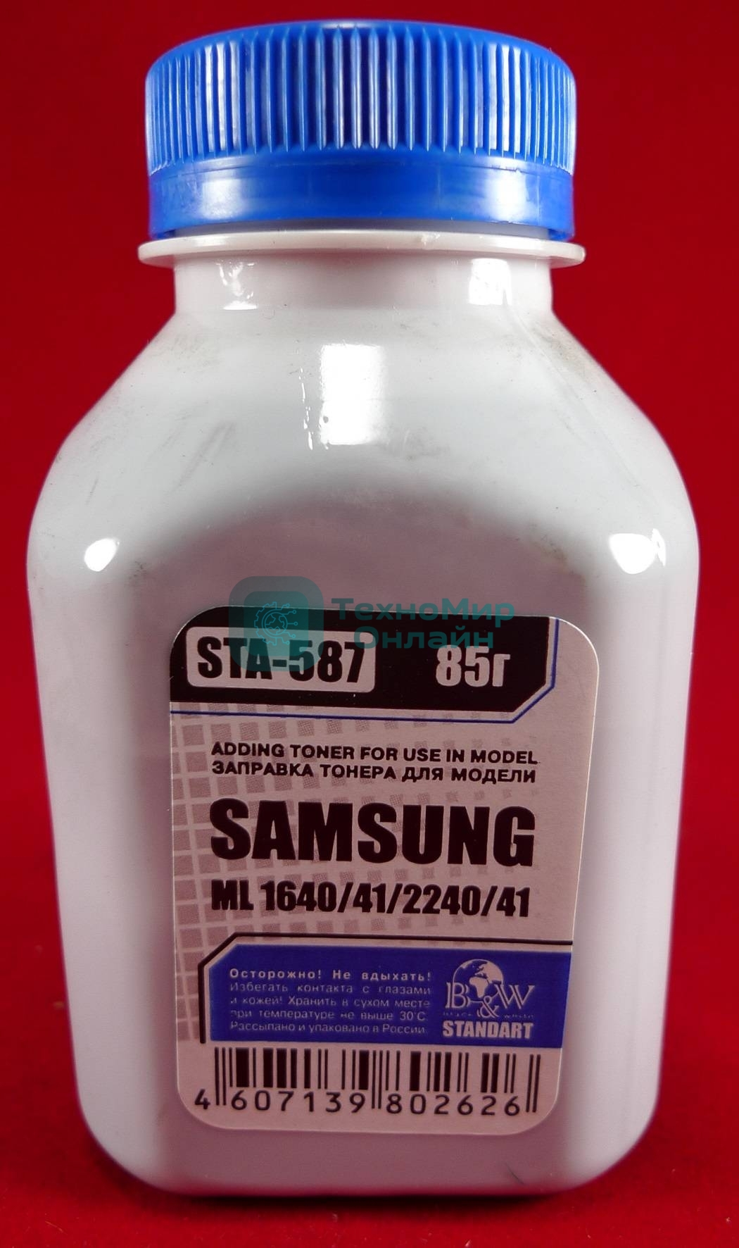 Тонер Samsung ML-1640/41/1910/15/2240/41/SCX 4600/23 (фл, 85г) B&W Standart фас России