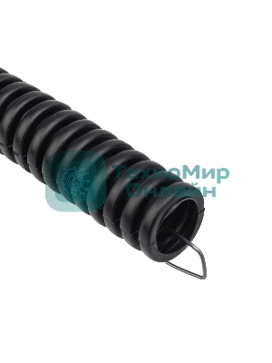 Труба гофрированная из ПНД Rexant с зондом, черная, Ø25 мм (бухта 25 м/уп.)