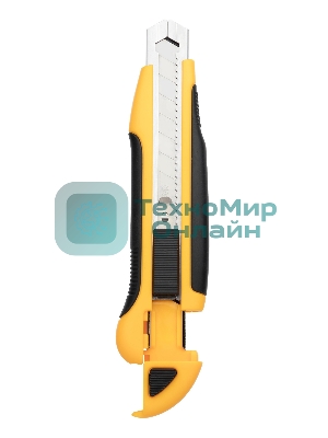 Нож канцелярский Deli E2091 шир.лез.18мм выдвижное лезвие фиксатор усиленный сталь желтый блистер