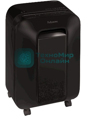 Шредер Fellowes PowerShred LX200 черный (секр.P-4)/перекрестный/12лист./22лтр./скрепки/скобы/пл.карты