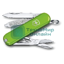 Нож перочинный Victorinox Classic Smashed Avocado (0.6223.43G) 58мм 7функц. карт.коробка