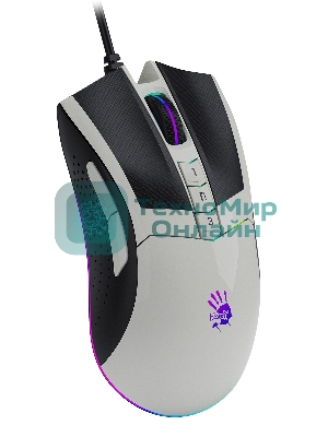 Мышь проводная A4Tech Bloody W90 Max белый/черный, 10000 dpi, USB, кнопки - 10