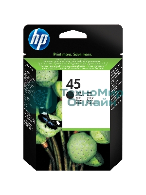 Картридж струйный HP №45 51645AE черный для HP DJ 7xxC/815C/880C/895C/9xxC/112xC/1220/6122/6127 (930 стр.)