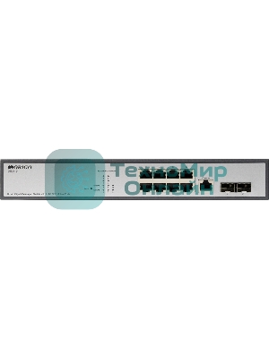 Коммутатор Managed L2 Switch 8x1000Base-T, 2x1000Base-X SFP, RJ45 Console, 19