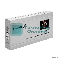 Стабилизатор напряжения ExeGate Master Turbo AVS-2000 (2000ВА, 100-265В, цифр. индикация вход/вых. напряжения, 220В±8%, КПД 98%, 5 уровней защиты, задержка, усиленный метал.корпус, евророзетка, RTL)