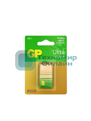 Алкалиновая батарейка GP Ultra Alkaline G-Tech 9V Крона - 1 шт. на блистере