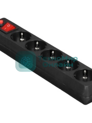 Сетевой фильтр Гарнизон EHLB-3 5р10А 5м черный
