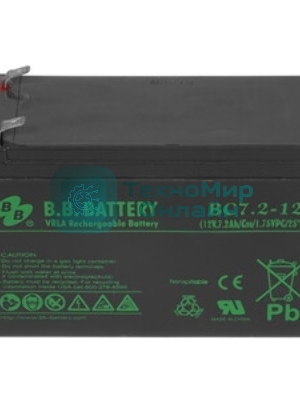 Батарея для ИБП B.B.Battery BC 7.2-12 (12V 7.2Ah)