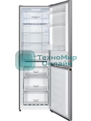 Холодильник Gorenje NRK619FAS4 серый двухкамерный 207/93л морозилка снизу, No Frost