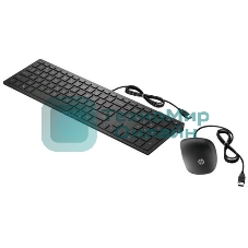 Комплект клавиатура+мышь HP Pavilion 400 проводной, USB, 1200 DPI, чёрный