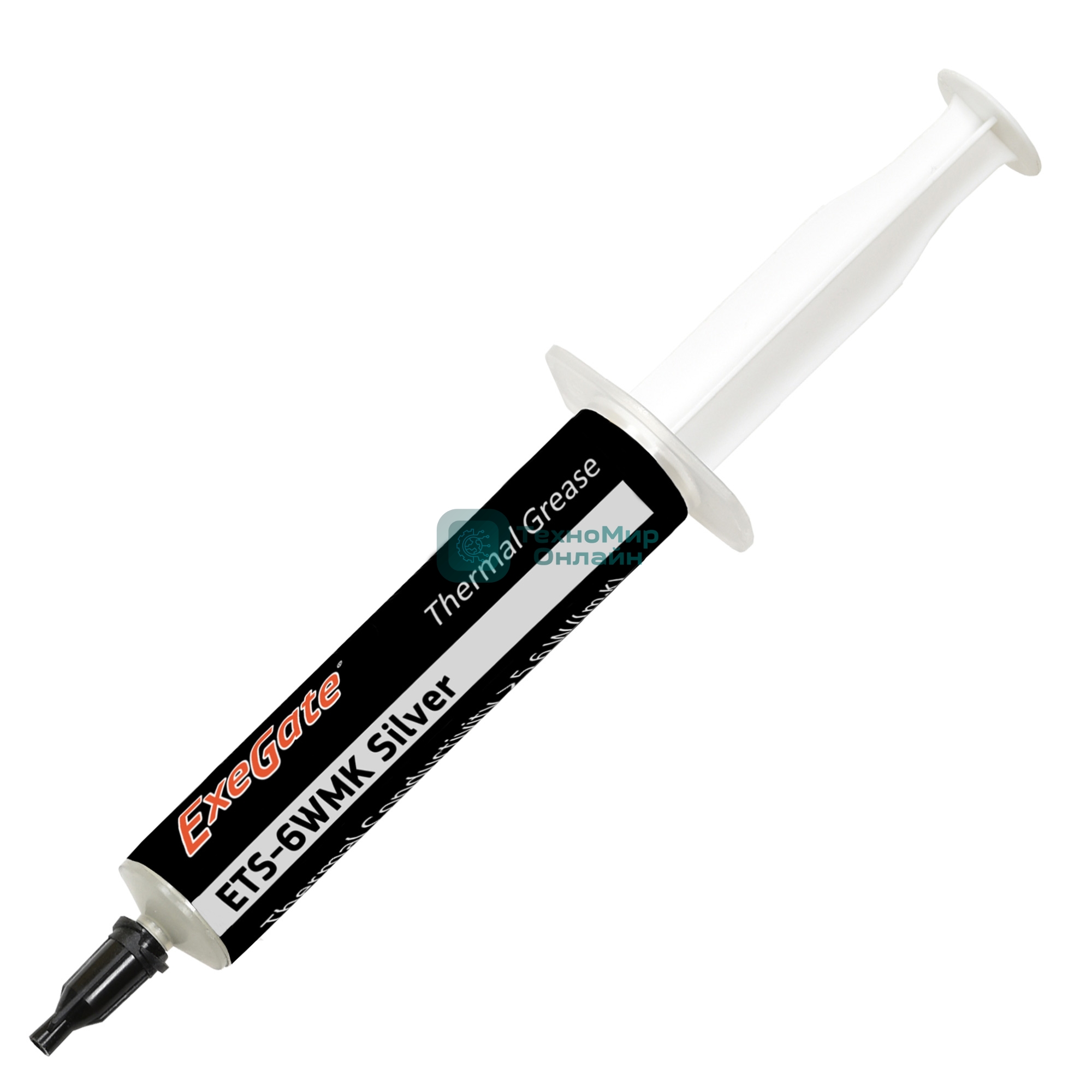Термопаста ExeGate ETS-6WMK Silver, шприц с лопаткой, 30г