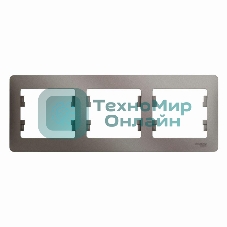 Рамка 3-м Glossa горизонт. платина SchE GSL001203