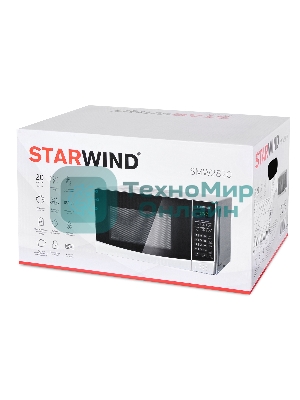 Микроволновая печь Starwind SMW2820 серебристый/черный, 20 л, 700 Вт, переключатели - сенсор