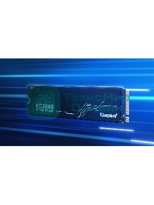 Накопитель SSD Kingston KC3000, 2Tb, PCIe 4.0 x4, M.2 2280, NVMe, R/W 7000/7000, с радиатором