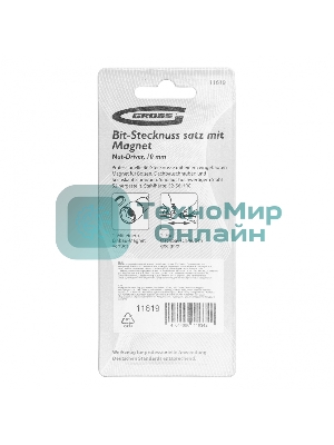 Бита с торцевой головкой GROSS, магнит. Nut-Driver, 10 мм, S2Gross 11619