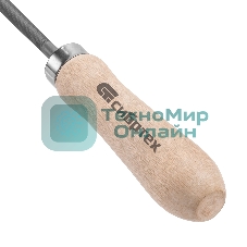 Напильник Сибртех, 150 мм, круглый, деревянная ручка