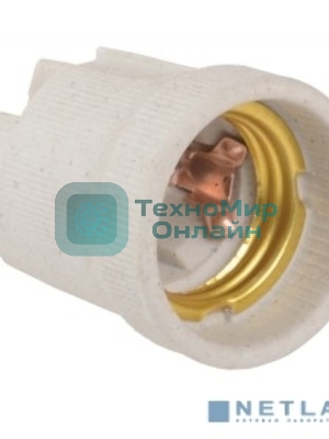 Патрон IEK EPC10-04-01-K01 Пкр27-04-К43 подвесной керамический, Е27, стикер на изделии, IEK