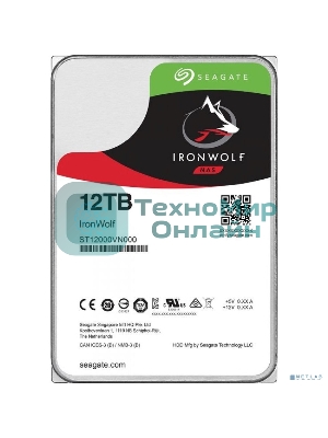 Жесткий диск Seagate Ironwolf ST12000VN0008, 12Tb SATA 6.0Gb/s, 7200 rpm, 256mb buffer, 3.5