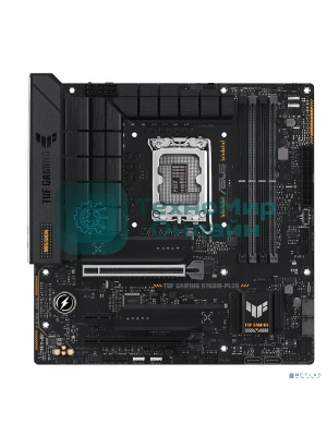 Материнская плата ASUS TUF GAMING B760M-PLUS, LGA 1700, Intel B760, 4xDDR5, 4xSATA, 2xM.2, 1xPCIe 5.0 x16, 1xPCIe 4.0 x4, 1xPCIe x1, 2xUSB-A 3.2 Gen 2, 3xUSB-A 3.2 Gen 1, 2xUSB 2.0, 1xUSB-C 3.2 Gen 2x2, 1x2.5Gb LAN, 5x3.5 мм, 7.1, mATX