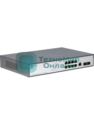 Коммутатор Managed L2 Switch 8x1000Base-T, 2x1000Base-X SFP, RJ45 Console, 19