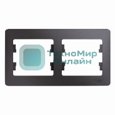 Рамка 2-м Glossa горизонт. графит SchE GSL001302