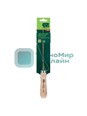 Напильник Сибртех, 150 мм, круглый, деревянная ручка