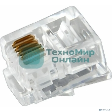 Разъем телефонный Rexant UTP, RJ-14 (6P4C), CAT 3