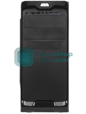 Компьютерный корпус ExeGate EX269435RUS Miditower UN-604 Black, ATX, (UN350, 120мм) 2хUSB+2хUSB 3.0, Audio