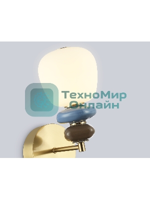 Настенный светильник Ambrella light LH53168 SB/WH бронза/белый 8W 3000K 140*225*300