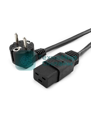 Кабель питания для UPC Gembird/Cablexpert, 1.8м, Schuko-С19, 16А, черный, с заземлением