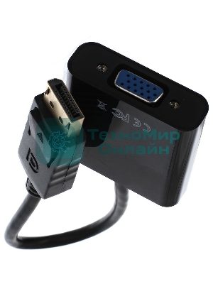 Кабель-переходник DP --> VGA-F 0,2m, Telecom (TA522)