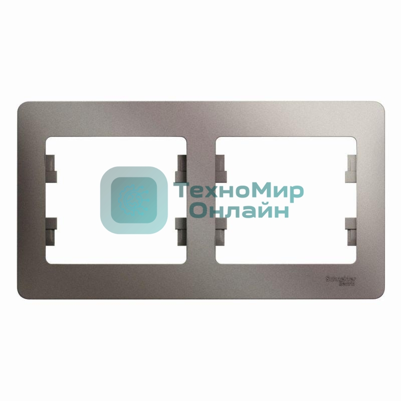 Рамка 2-м Glossa горизонт. платина SchE GSL001202