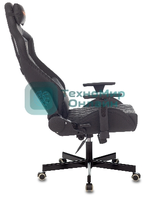 Кресло Knight OUTRIDER черный, экокожа, 120 кг, механизм качания