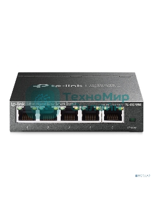 Коммутатор сетевой TP-Link SMB TL-SG105E 5-Port Gigabit Desktop Easy Smart Switch, 5 10/100/1000Mbps RJ45 ports, MTU/Port/Tag-based VLAN, QoS, IGMP Snooping