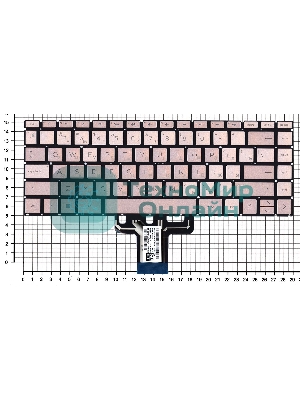 Клавиатура для ноутбука HP Pavilion x360 14-cd0000 золотистая с подсветкой