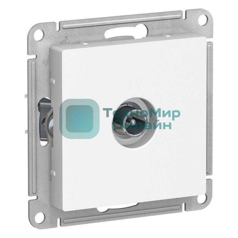 Механизм розетки TV AtlasDesign проходной 4DB белый SchE ATN000192