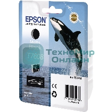 Картридж струйный Epson C13T76084010/C13T76084N10 черный матовый (25.9 мл) для SC-P600