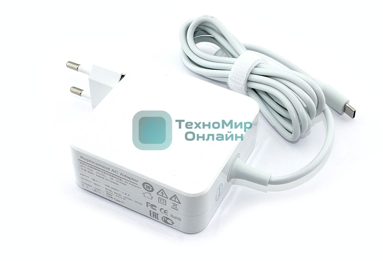 Блок питания (сетевой адаптер) для ноутбуков Xiaomi 90W USB-C (Type-C) OEM белый