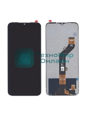 Дисплей (модуль) для Tecno Spark 8C (KG5n) в сборе с тачскрином черный