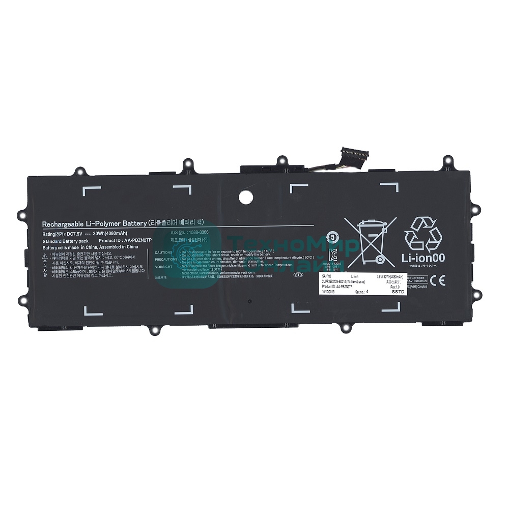 Аккумуляторная батарея AA-PBZN2TP для Samsung XE500T1C 905s3g 7.5V 30Wh