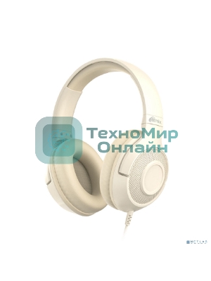 Проводные наушники Ritmix RH-544 бежевый, накладные, Jack 3.5 мм, складная конструкция