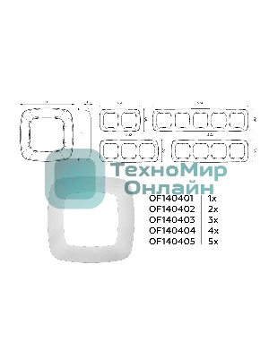Рамка OMEGA Ecta (Серебро глянец) 2-ая OF140402
