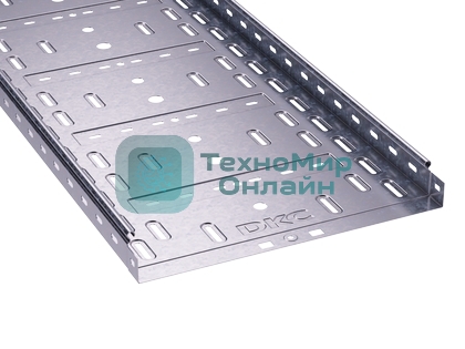 Лоток листовой перфорированный 400х100 L3000 сталь 1мм ДКС 35345