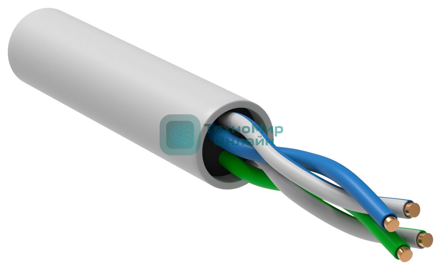 Кабель информационный ITK кат.5е U/UTP не экранированный 2X2X24AWG LSZH внутренний 305м белый