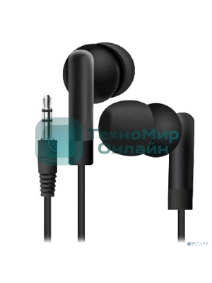 Наушники проводные Defender Basic 210 черный, внутриканальные, Jack 3.5 мм