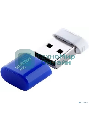 Флешка USB SmartBuy LARA Blue (SB4 GbLara-B), 4Gb, USB 2.0, R/W 15/5, синий/белый