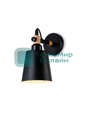 Светильник Ambrella light TR82213 BK/LW черный/светлое дерево E27 max 40W 230*130*190