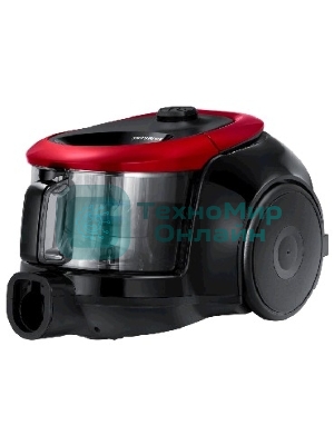 Пылесос Samsung VC-18M2130SR Турбощетка в комплекте=Нет; Тип уборки=сухая; Мощность всасывания=380; Потребляемая мощность=1 800; Тип=безмешковый; Тип пылесборника=циклонный фильтр;