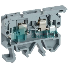 Клемма винтовая КВИ-4-П с держат. предохр. 5х20 сер. IEK YZN30-004F-K02