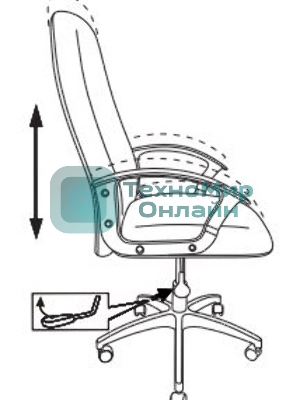 Кресло Бюрократ CH-808LT/#G 3C1 серый, ткань
